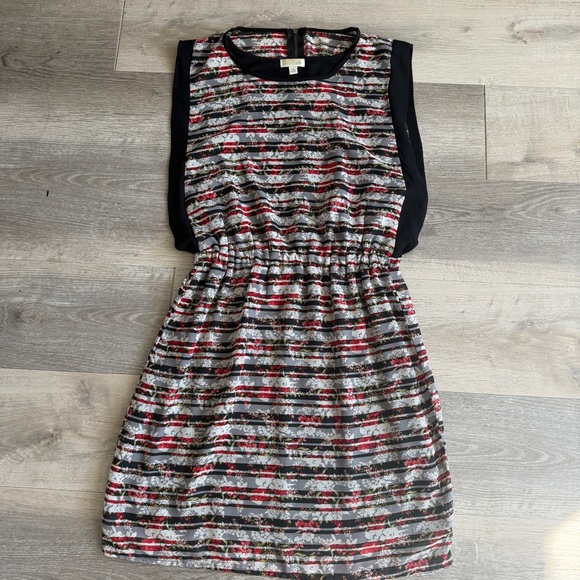 Charlies Dresses & Skirts - Charming Charlie Stripe Floral Sleeveless Dress - Black, Red, White S chic